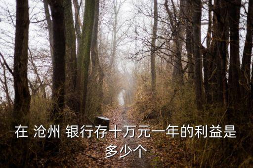 在 滄州 銀行存十萬元一年的利益是多少個(gè)