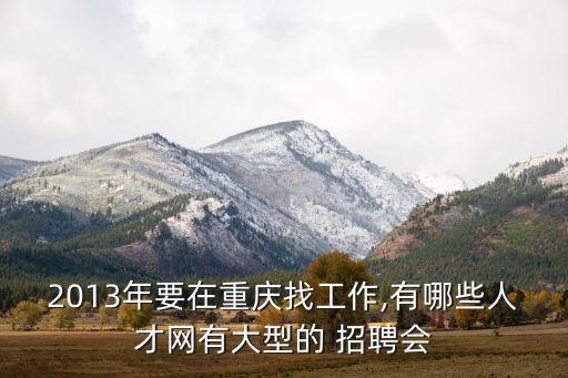 2013年要在重慶找工作,有哪些人才網(wǎng)有大型的 招聘會(huì)