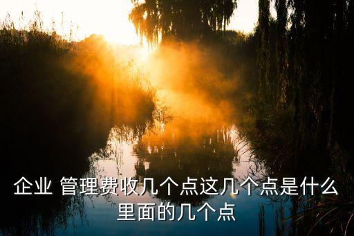 上市公司要交管理費嗎