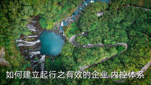 如何建立起行之有效的企業(yè) 內控體系