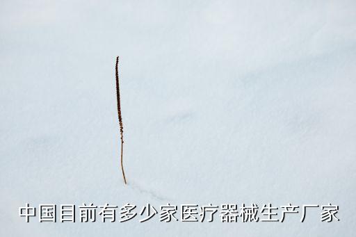 中國目前有多少家醫(yī)療器械生產廠家