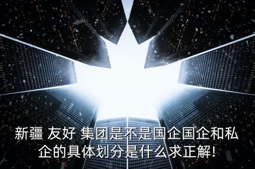 新疆 友好 集團(tuán)是不是國企國企和私企的具體劃分是什么求正解!