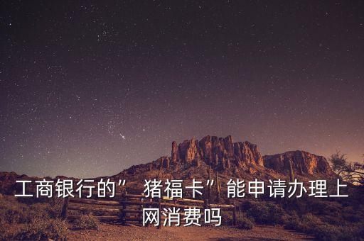 工商銀行的” 豬?？ā蹦苌暾堔k理上網(wǎng)消費嗎