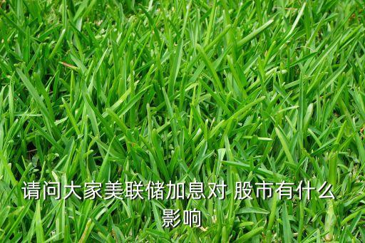 請問大家美聯(lián)儲加息對 股市有什么 影響