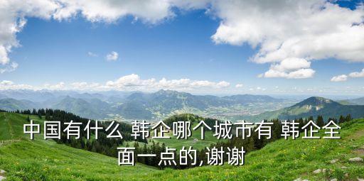 韓企在中國(guó)多嗎,中國(guó)的韓企有哪些