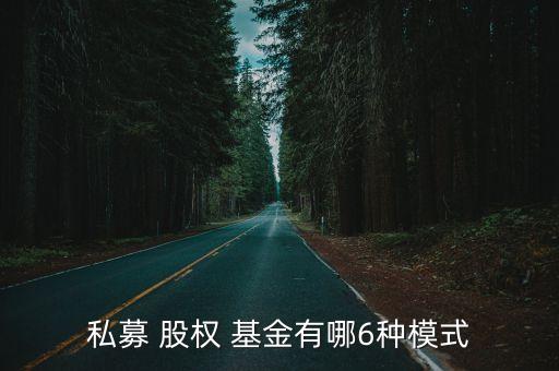 私募 股權 基金有哪6種模式
