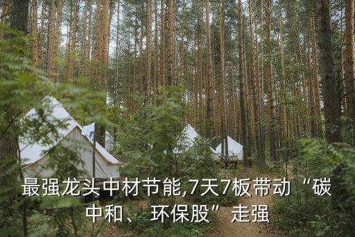 最強(qiáng)龍頭中材節(jié)能,7天7板帶動“碳中和、 環(huán)保股”走強(qiáng)