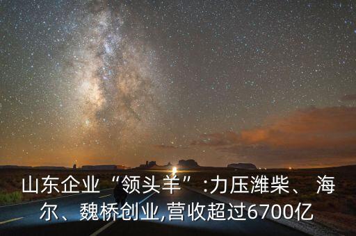 山東企業(yè)“領(lǐng)頭羊”:力壓濰柴、 海爾、魏橋創(chuàng)業(yè),營收超過6700億
