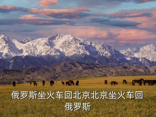 俄羅斯買中國高鐵,北京到俄羅斯高鐵什么時(shí)候開工