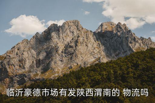 臨沂豪德市場有發(fā)陜西渭南的 物流嗎