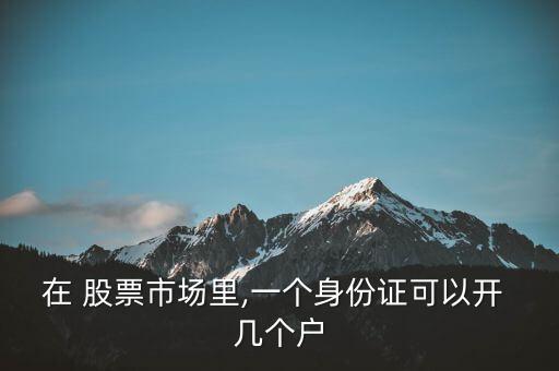 個(gè)人可以開(kāi)幾個(gè)股票賬戶(hù),個(gè)人開(kāi)股票賬戶(hù)流程