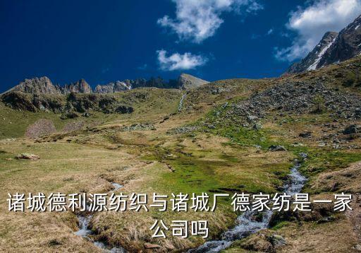 諸城德利源紡織與諸城廠(chǎng)德家紡是一家公司嗎