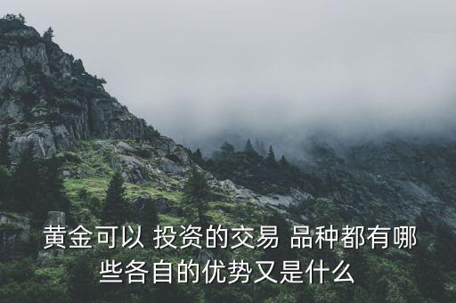  黃金可以 投資的交易 品種都有哪些各自的優(yōu)勢(shì)又是什么