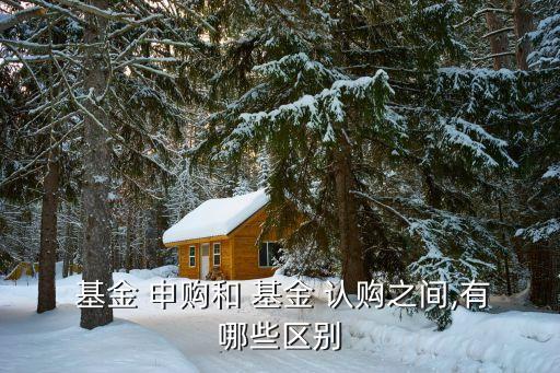  基金 申購和 基金 認購之間,有哪些區(qū)別