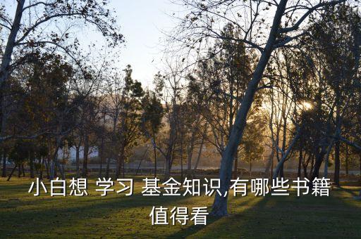 小白想 學(xué)習(xí) 基金知識(shí),有哪些書(shū)籍值得看