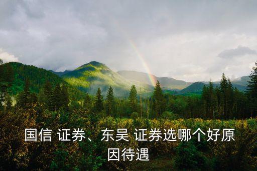  國(guó)信 證券、東吳 證券選哪個(gè)好原因待遇