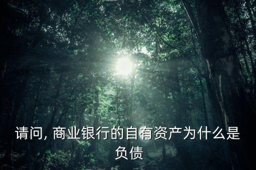 請問, 商業(yè)銀行的自有資產(chǎn)為什么是 負(fù)債
