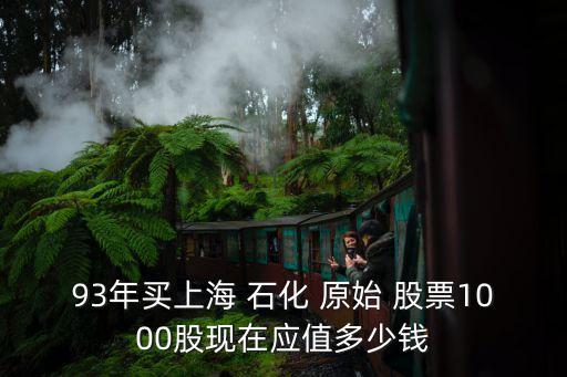 93年買上海 石化 原始 股票1000股現(xiàn)在應值多少錢
