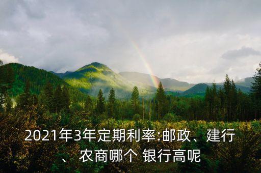 2021年3年定期利率:郵政、建行、 農(nóng)商哪個(gè) 銀行高呢