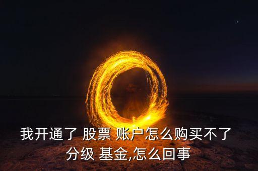 我開通了 股票 賬戶怎么購買不了 分級(jí) 基金,怎么回事