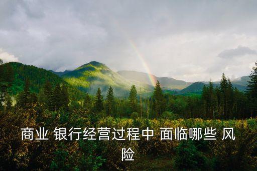 商業(yè) 銀行經(jīng)營(yíng)過(guò)程中 面臨哪些 風(fēng)險(xiǎn)