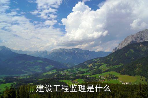 建設(shè)工程監(jiān)理是什么
