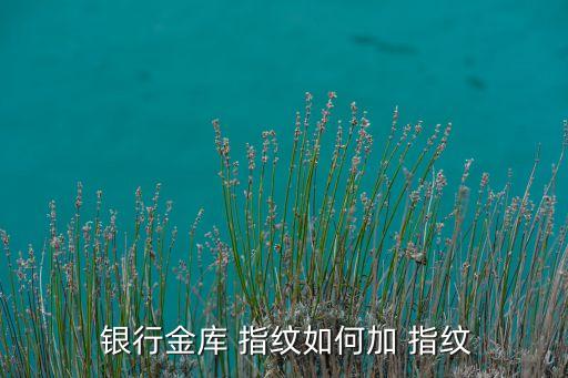 銀行以后會采用指紋讀取器嗎