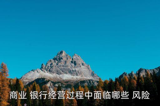 商業(yè) 銀行經(jīng)營(yíng)過程中面臨哪些 風(fēng)險(xiǎn)