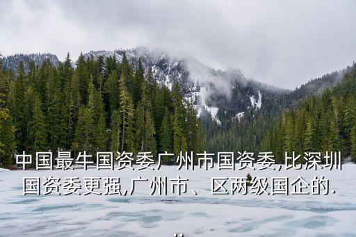 中國最牛國資委廣州市國資委,比深圳國資委更強,廣州市、區(qū)兩級國企的...