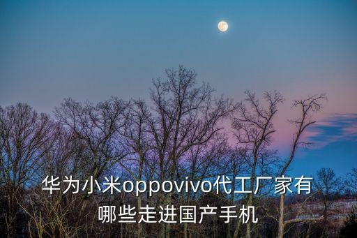 華為小米oppovivo代工廠家有哪些走進國產(chǎn)手機