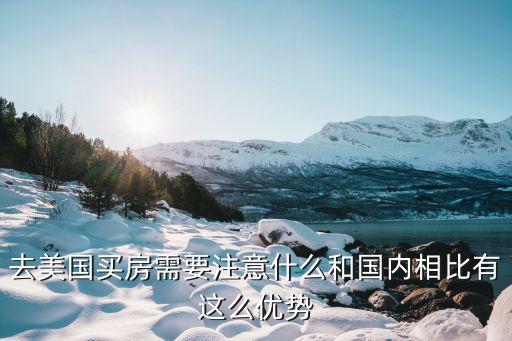 去美國買房需要注意什么和國內相比有這么優(yōu)勢