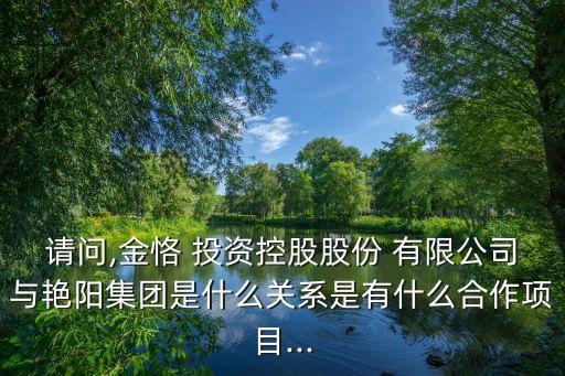 請(qǐng)問,金恪 投資控股股份 有限公司與艷陽(yáng)集團(tuán)是什么關(guān)系是有什么合作項(xiàng)目...
