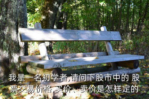 我是一名初學(xué)者,請(qǐng)問(wèn)下股市中的 股票交易價(jià)格,買價(jià)、賣價(jià)是怎樣定的