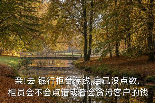 親!去 銀行柜臺(tái)存錢(qián),自己沒(méi)點(diǎn)數(shù), 柜員會(huì)不會(huì)點(diǎn)錯(cuò)或者會(huì)貪污客戶(hù)的錢(qián)