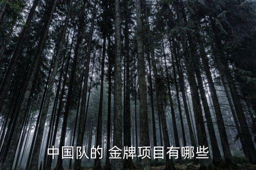 中國(guó)隊(duì)的 金牌項(xiàng)目有哪些