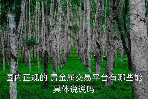 國內(nèi)正規(guī)的 貴金屬交易平臺(tái)有哪些能具體說說嗎