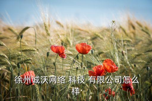  徐州誠沃網絡 科技 有限公司怎么樣