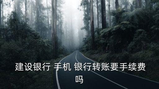  建設銀行 手機 銀行轉賬要手續(xù)費嗎