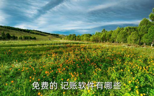 免費的 記賬軟件有哪些