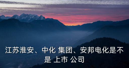 江蘇淮安、中化 集團、安邦電化是不是 上市 公司