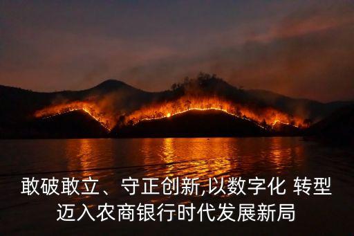 敢破敢立、守正創(chuàng)新,以數(shù)字化 轉(zhuǎn)型邁入農(nóng)商銀行時代發(fā)展新局
