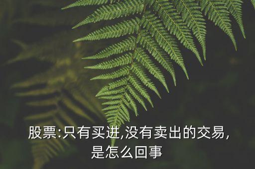  股票:只有買進(jìn),沒有賣出的交易,是怎么回事