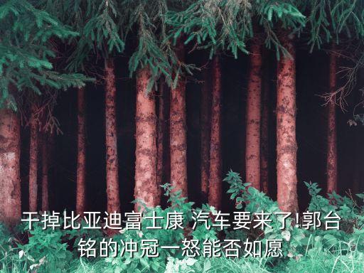 干掉比亞迪富士康 汽車要來了!郭臺(tái)銘的沖冠一怒能否如愿