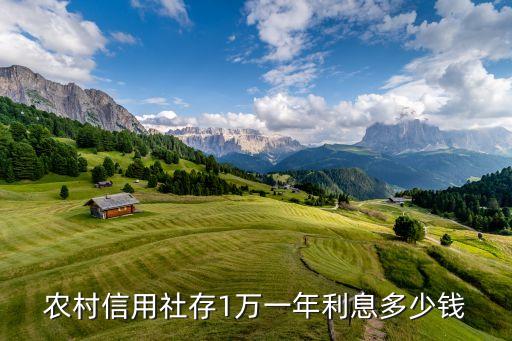 農(nóng)村信用社存1萬一年利息多少錢