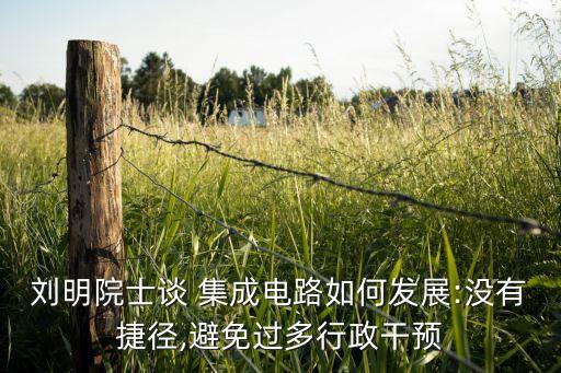 劉明院士談 集成電路如何發(fā)展:沒(méi)有捷徑,避免過(guò)多行政干預(yù)