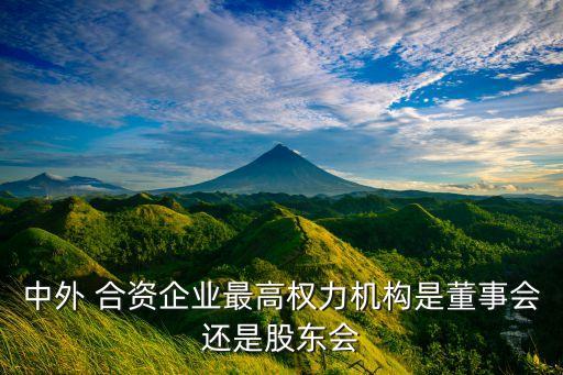 中外 合資企業(yè)最高權(quán)力機(jī)構(gòu)是董事會還是股東會