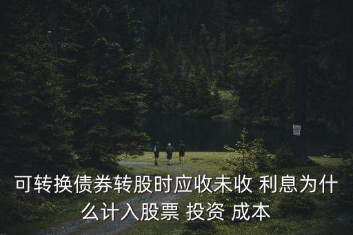可轉(zhuǎn)換債券轉(zhuǎn)股時(shí)應(yīng)收未收 利息為什么計(jì)入股票 投資 成本