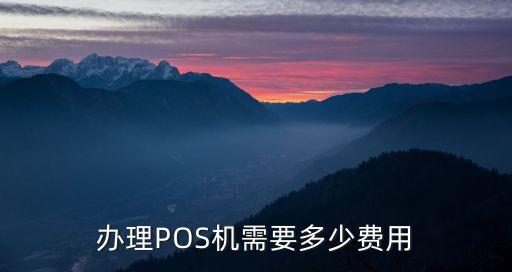 辦理POS機(jī)需要多少費用