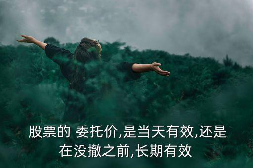  股票的 委托價(jià),是當(dāng)天有效,還是在沒撤之前,長期有效