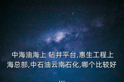  中海油海上 鉆井平臺,惠生工程上海總部,中石油云南石化,哪個比較好...